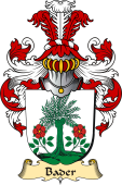 v.23 Coat of Family Arms from Germany for Bader