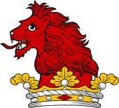 Family crest from Ireland for MacLaughlin (Reg. Ulster`s Office)