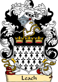 English or Welsh Family Coat of Arms (v.23) for Leach (Devon)