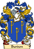 English or Welsh Family Coat of Arms (v.23) for Burdon