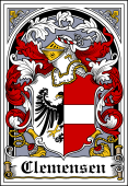 Danish Coat of Arms Bookplate for Clemensen