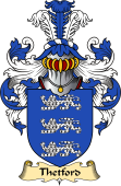 English Coat of Arms (v.23) for the family Thetford
