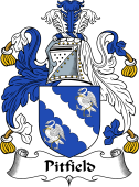 English Coat of Arms for the family Pitfield