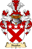 English Coat of Arms (v.23) for the family Staples
