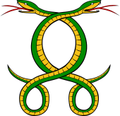 Two Serpents Fretted Tails Debruised