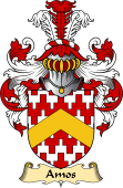 English Coat of Arms (v.23) for the family Amos