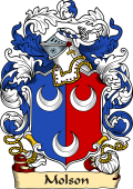 English or Welsh Family Coat of Arms (v.23) for Molson (Ref Burke's)