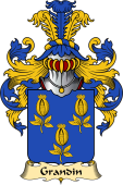 French Family Coat of Arms (v.23) for Grandin or Grondin