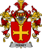 Irish Family Coat of Arms (v.25b) Feeney or O'Feney