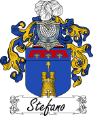 Araldica Italiana Coat of arms used by the Italian family Stefano