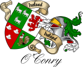 Sept (Clan) Coat of Arms from Ireland for O'Conry (Offaly)