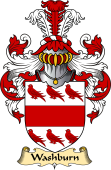 English Coat of Arms (v.23) for the family Washborne or Washburn