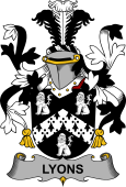 Irish Coat of Arms for Lyons or Lyne