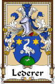 German Coat of Arms Wappen Bookplate  for Lederer