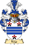 English Coat of Arms (v.23) for the family Treys