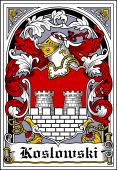 Polish Coat of Arms Bookplate for Koslowski