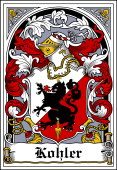German Wappen Coat of Arms Bookplate for Kohler