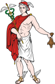 Gods and Goddesses Clipart image: Mercury (Hermes)