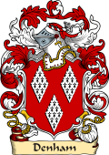 English or Welsh Family Coat of Arms (v.23) for Denham