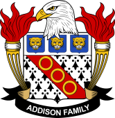 Coat of arms used by the Addison family in the United States of America