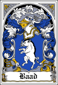 Danish Coat of Arms Bookplate for Baad