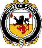 Irish Coat of Arms Badge for the O'DALY family