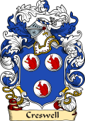 English or Welsh Family Coat of Arms (v.23) for Creswell (Purston, Northamptonshire)