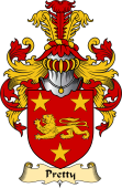 English Coat of Arms (v.23) for the family Prettyman or Pretty