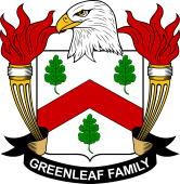 Coat of arms used by the Greenleaf family in the United States of America