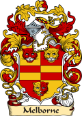English or Welsh Family Coat of Arms (v.23) for Melborne (or Melbourne London)