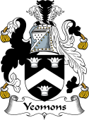 English Coat of Arms for the family Yeamans or Yeomons