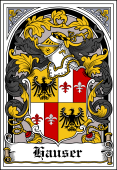 German Wappen Coat of Arms Bookplate for Hauser
