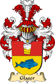 v.23 Coat of Family Arms from Germany for Glaser