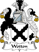 English Coat of Arms for the family Wootton or Wotton