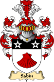 English Coat of Arms (v.23) for the family Sabin (e)