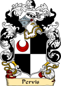 English or Welsh Family Coat of Arms (v.23) for Pervis (Ref Burke's)