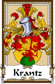 German Coat of Arms Wappen Bookplate  for Krantz