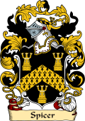 English or Welsh Family Coat of Arms (v.23) for Spicer (Exeter, Devonshire)