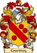 English or Welsh Family Coat of Arms (v.23) for Courtney