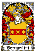 Italian Coat of Arms Bookplate for Bernardini