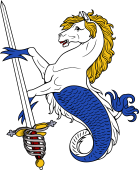 Sea-Horse Erect Holding Rapier