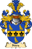 English Coat of Arms (v.23) for the family Stacy (e)