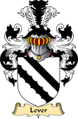 English Coat of Arms (v.23) for the family Lever