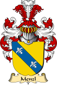 v.23 Coat of Family Arms from Germany for Menzl