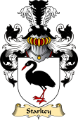 English Coat of Arms (v.23) for the family Starkey or Starkie