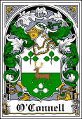 Irish Coat of Arms Bookplate for O'Connell