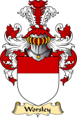 English Coat of Arms (v.23) for the family Worseley or Worsley