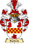 Welsh Family Coat of Arms (v.23) for Byrbeck (Vicar of Lamphey, Pembrokeshire)