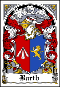 German Wappen Coat of Arms Bookplate for Barth