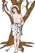 Catholic Saints Clipart image: St Sebastian